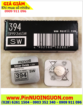 Maxell SR936SW _Pin 394; Pin đồng hồ 1.55v Silver Oxide Maxell SR936SW _Pin 394